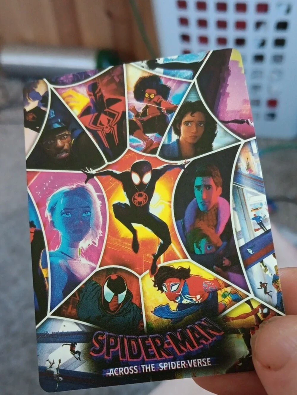 Marvel Ultimate Spider-Man Holographic Card - Red/Green/Blue